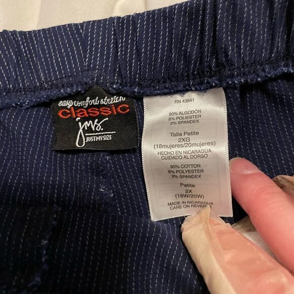 Easy Comfort Classic Jeans Railroad Stripe Petite 2X - Picture 2 of 5